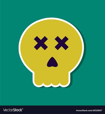 Paper sticker on stylish background halloween vector image