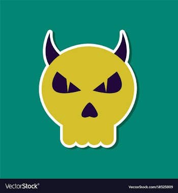 Paper sticker on stylish background halloween vector image