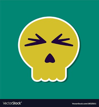 Paper sticker on stylish background halloween vector image
