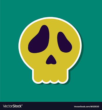 Paper sticker on stylish background halloween vector image
