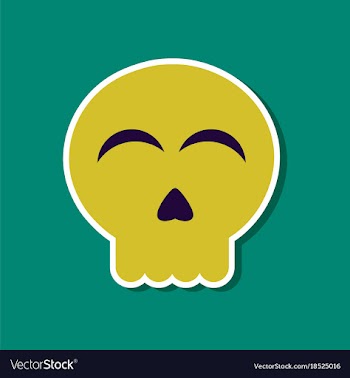 Paper sticker on stylish background halloween vector image
