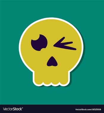 Paper sticker on stylish background halloween vector image