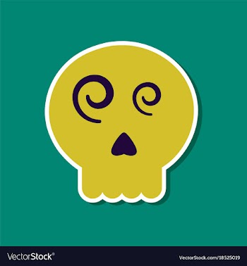 Paper sticker on stylish background halloween vector image