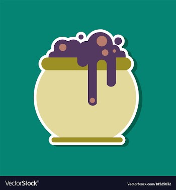 Paper sticker on stylish background halloween vector image