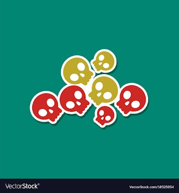 Paper sticker on stylish background halloween vector image