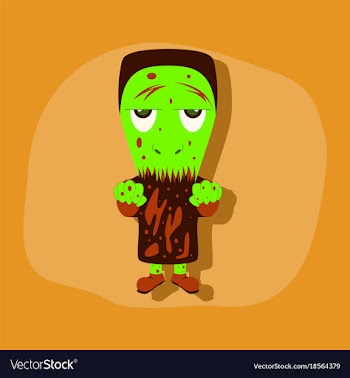 Paper sticker on stylish background halloween vector image