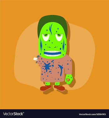 Paper sticker on stylish background halloween vector image