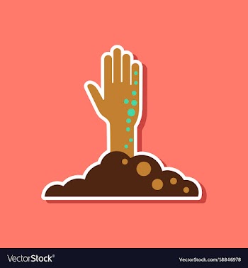 Paper sticker on stylish background halloween vector image