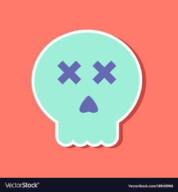 Paper sticker on stylish background halloween vector image
