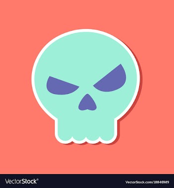 Paper sticker on stylish background halloween vector image