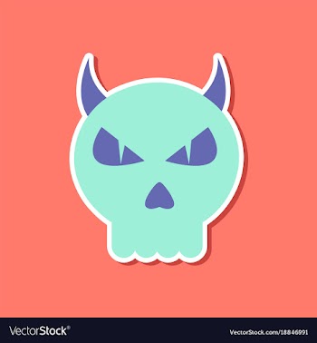 Paper sticker on stylish background halloween vector image