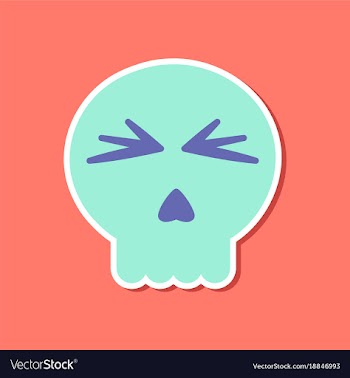 Paper sticker on stylish background halloween vector image