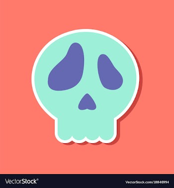 Paper sticker on stylish background halloween vector image