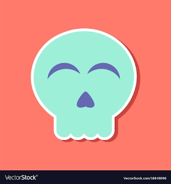 Paper sticker on stylish background halloween vector image