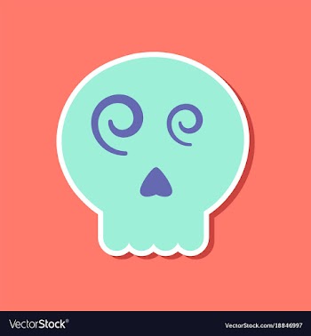 Paper sticker on stylish background halloween vector image