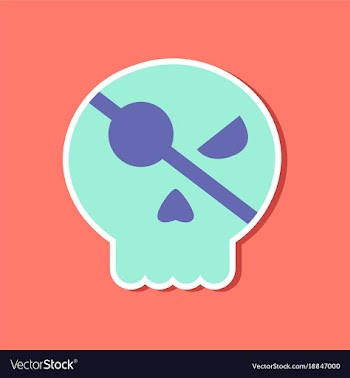 Paper sticker on stylish background halloween vector image