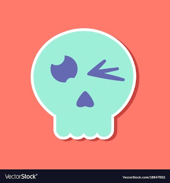 Paper sticker on stylish background halloween vector image