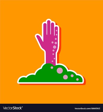 Paper sticker on stylish background halloween vector image