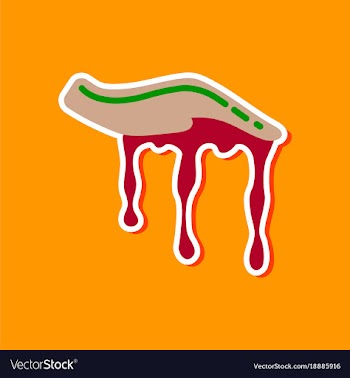 Paper sticker on stylish background halloween vector image