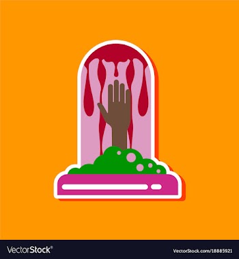 Paper sticker on stylish background halloween vector image