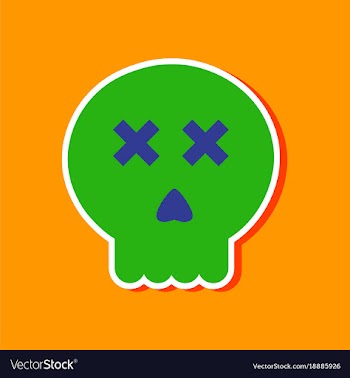 Paper sticker on stylish background halloween vector image