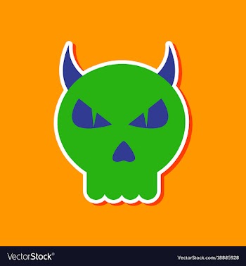 Paper sticker on stylish background halloween vector image