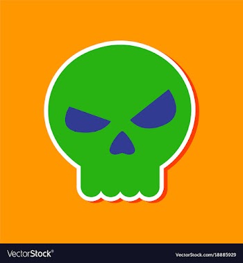 Paper sticker on stylish background halloween vector image