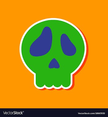 Paper sticker on stylish background halloween vector image