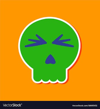 Paper sticker on stylish background halloween vector image