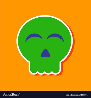 Paper sticker on stylish background halloween vector image