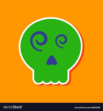 Paper sticker on stylish background halloween vector image