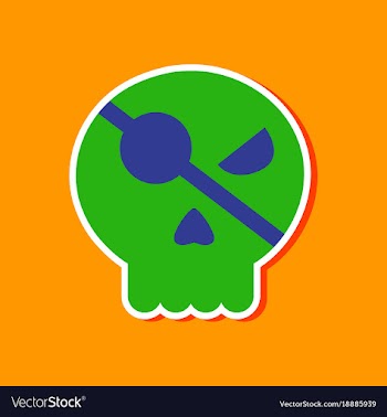 Paper sticker on stylish background halloween vector image