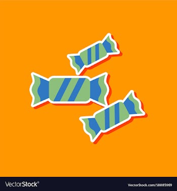 Paper sticker on stylish background halloween vector image