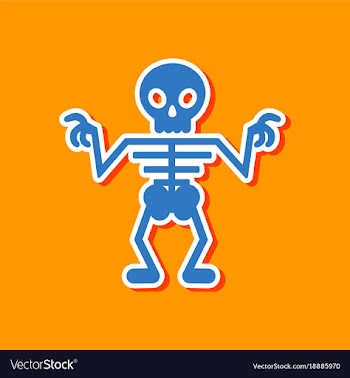 Paper sticker on stylish background halloween vector image