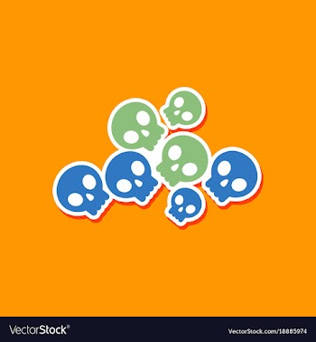 Paper sticker on stylish background halloween vector image