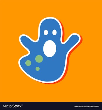 Paper sticker on stylish background halloween vector image