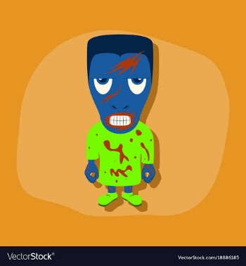 Paper sticker on stylish background halloween vector image