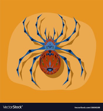 Paper sticker on stylish background halloween vector image