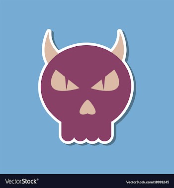 Paper sticker on stylish background halloween vector image