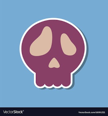 Paper sticker on stylish background halloween vector image
