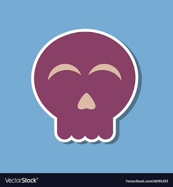Paper sticker on stylish background halloween vector image