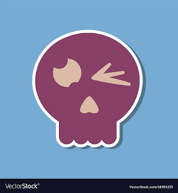 Paper sticker on stylish background halloween vector image