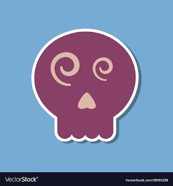 Paper sticker on stylish background halloween vector image