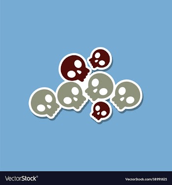 Paper sticker on stylish background halloween vector image