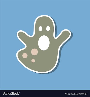 Paper sticker on stylish background halloween vector image