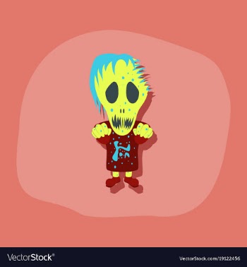 Paper sticker on stylish background halloween vector image