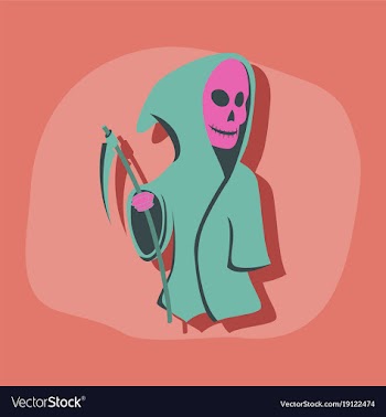 Paper sticker on stylish background halloween vector image