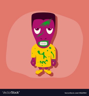 Paper sticker on stylish background halloween vector image