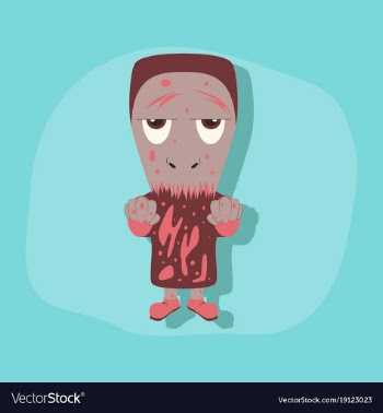 Paper sticker on stylish background halloween vector image
