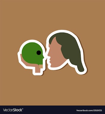 Paper sticker on stylish background hamlet vector image